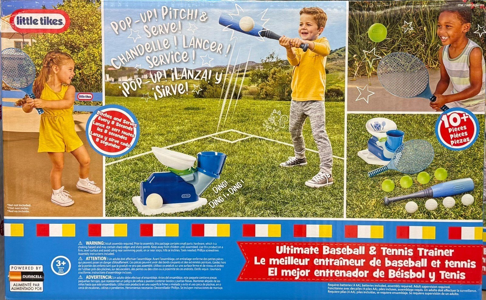 2-in-1 Pop 'N Pitch Trainer, Outdoor Sports Experience, Boys and Girls Ages 3+
