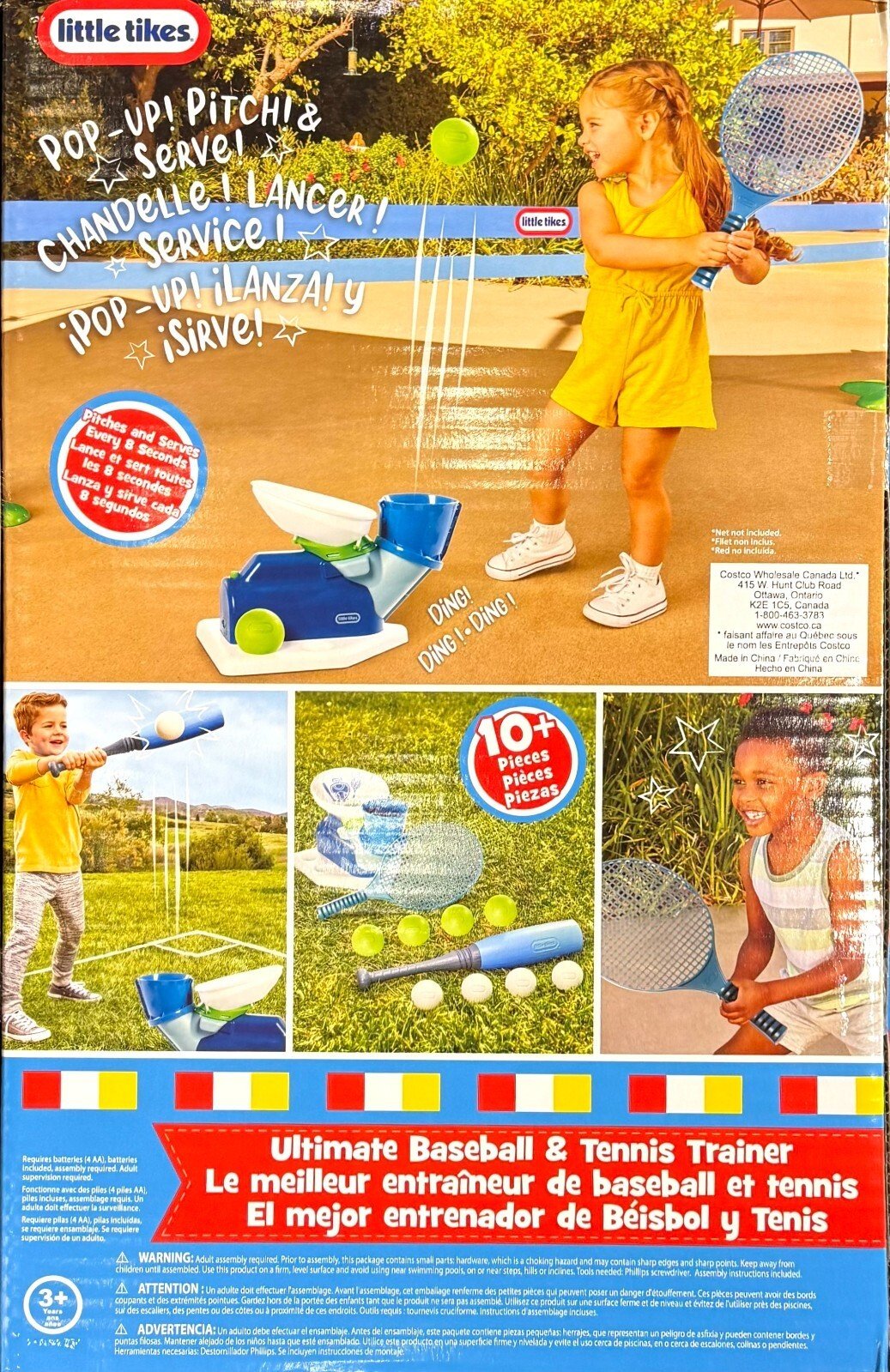 2-in-1 Pop 'N Pitch Trainer, Outdoor Sports Experience, Boys and Girls Ages 3+