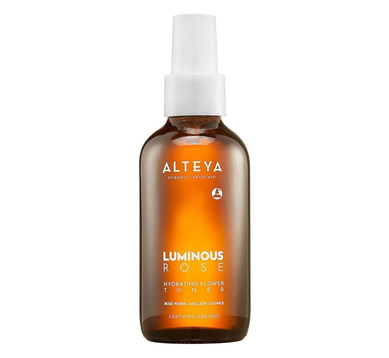 Alteya Organics Luminous Rose Water Hydrating Flower TONER Spray 8 Fl Oz