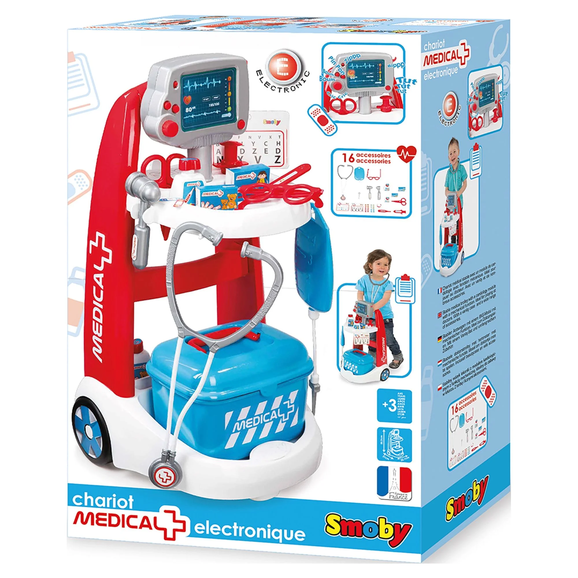 Smoby 340202 Doctor Playset Trolley with Accessories and Sounds