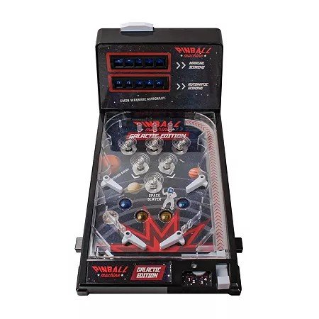 Retro Arcade Pinball Machine Table Game SM-54371 - BLACK ONE SIZE