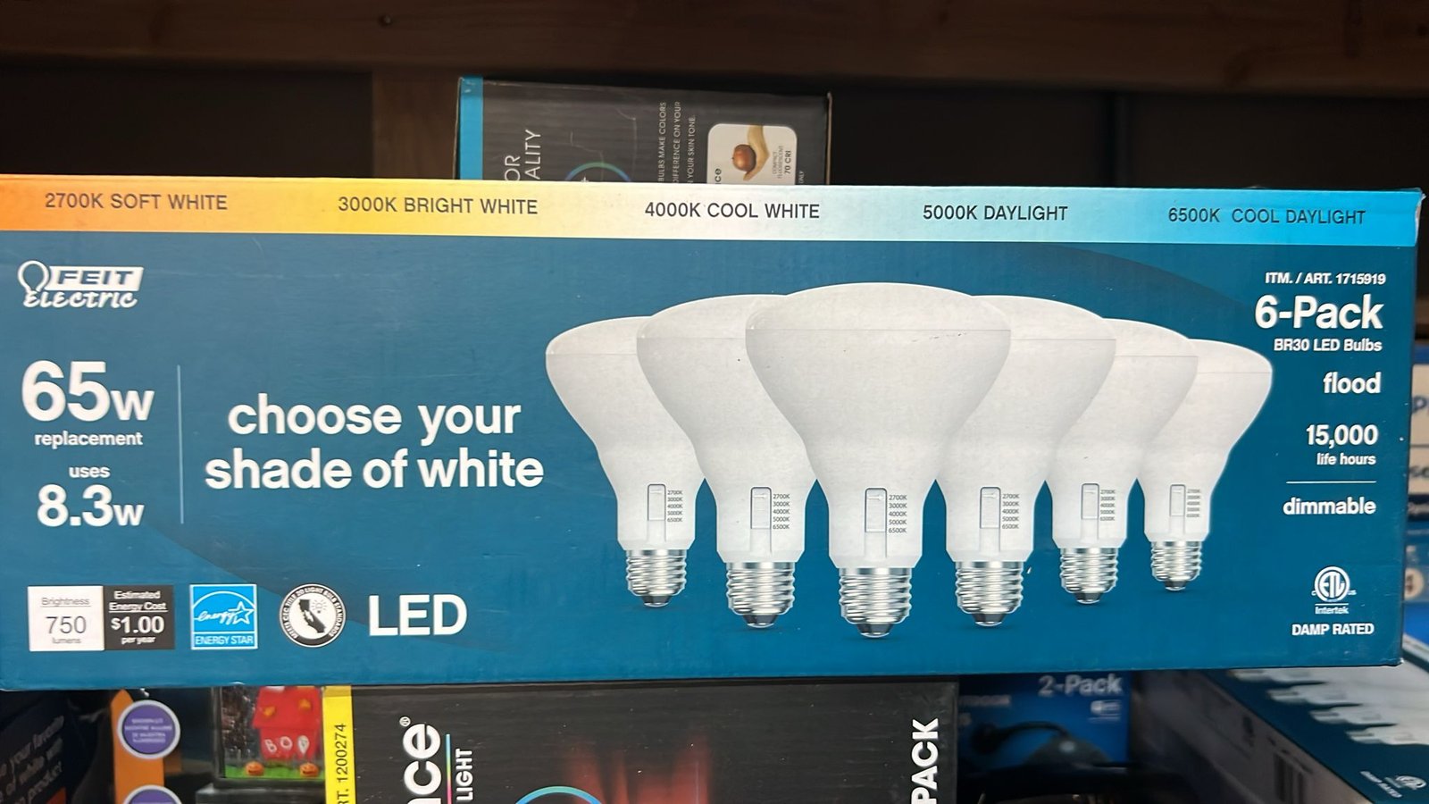 Feit Electric BR30 65W LED Dimmable Light Bulbs