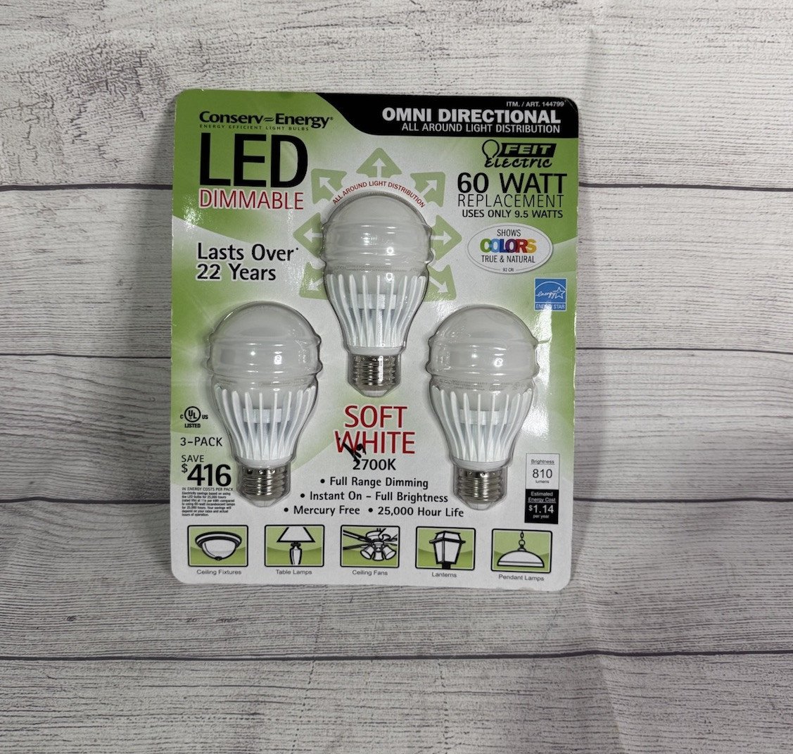 Feit Electric Conserv-Energy LED Dimmable Light Bulbs