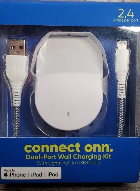 Connect Onn Dual-Port Wall Charging Kit