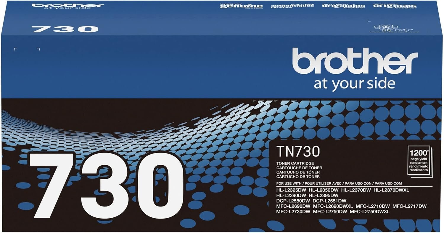 BROTHER Genuine TN730 Black Toner Cartridge