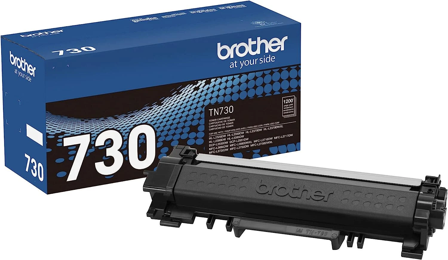 BROTHER Genuine TN730 Black Toner Cartridge