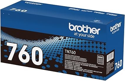 Brother TN760 Black High Yield Toner Cartridge Genuine