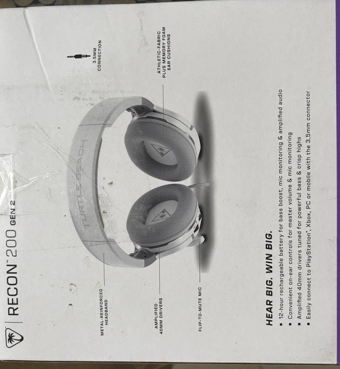 Turtle Beach Recon 200 Gen 2 Wired Gaming Headset - White Multiplatform