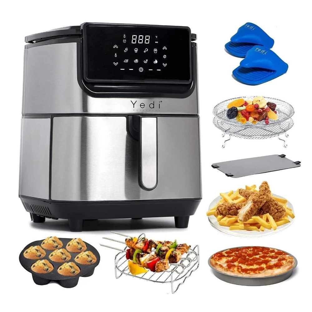Yedi Evolution Air Fryer 6.8 Quart with Ceramic Basket & Accessory Kit