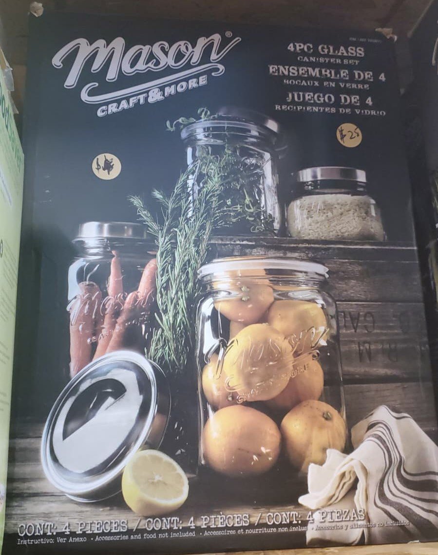Mason Craft & More 4-piece Glass Canister Set