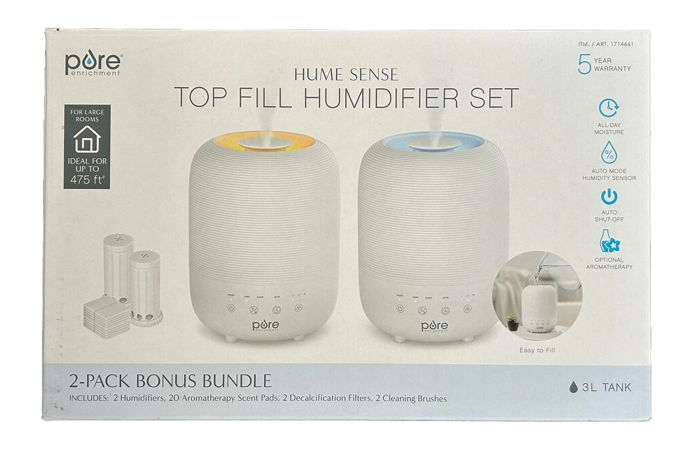 Pure Enrichment HUM Sense Top Fill Humidifier