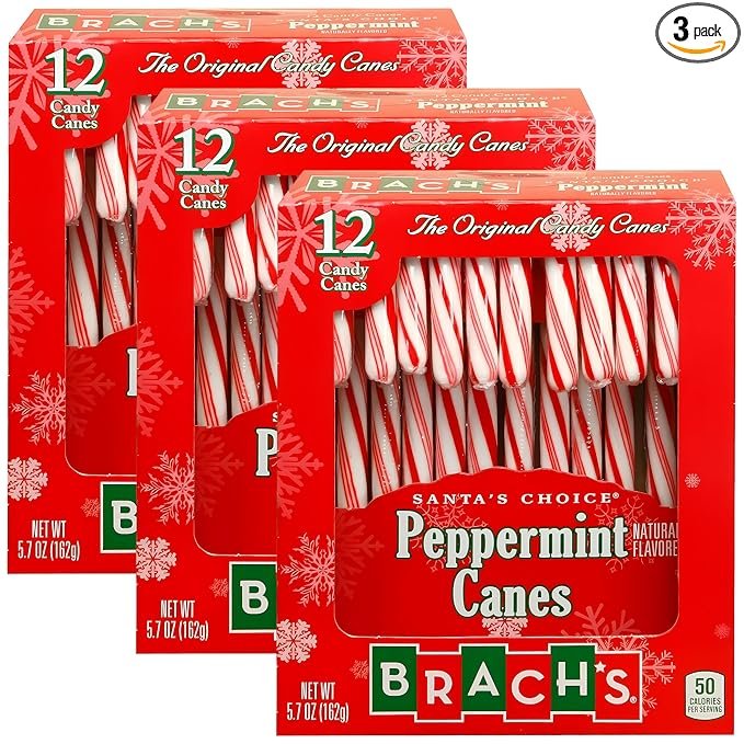 Candy Canes Peppermint Naturally Flavored 12Canes