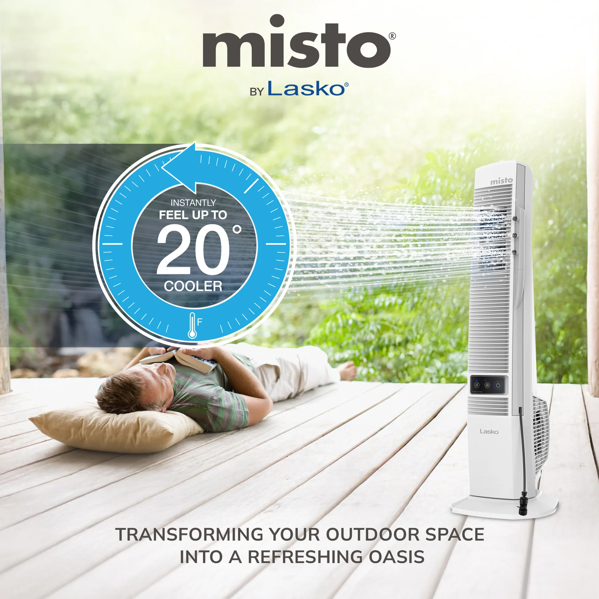 Lasko Misto 42 Outdoor Misting Tower Fan Model YF321