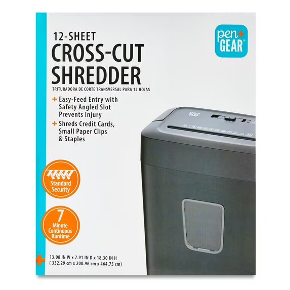 Pen & Gear 10 Sheet Cross Cut Shredder