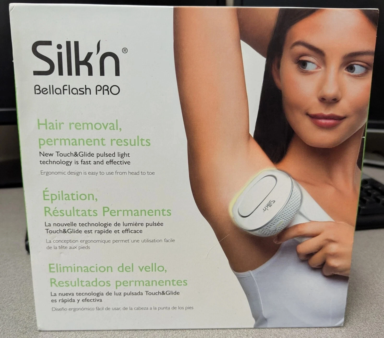 Silk'n BellaFlash Pro Touch & Glide HPL Technology Hair Removal Device