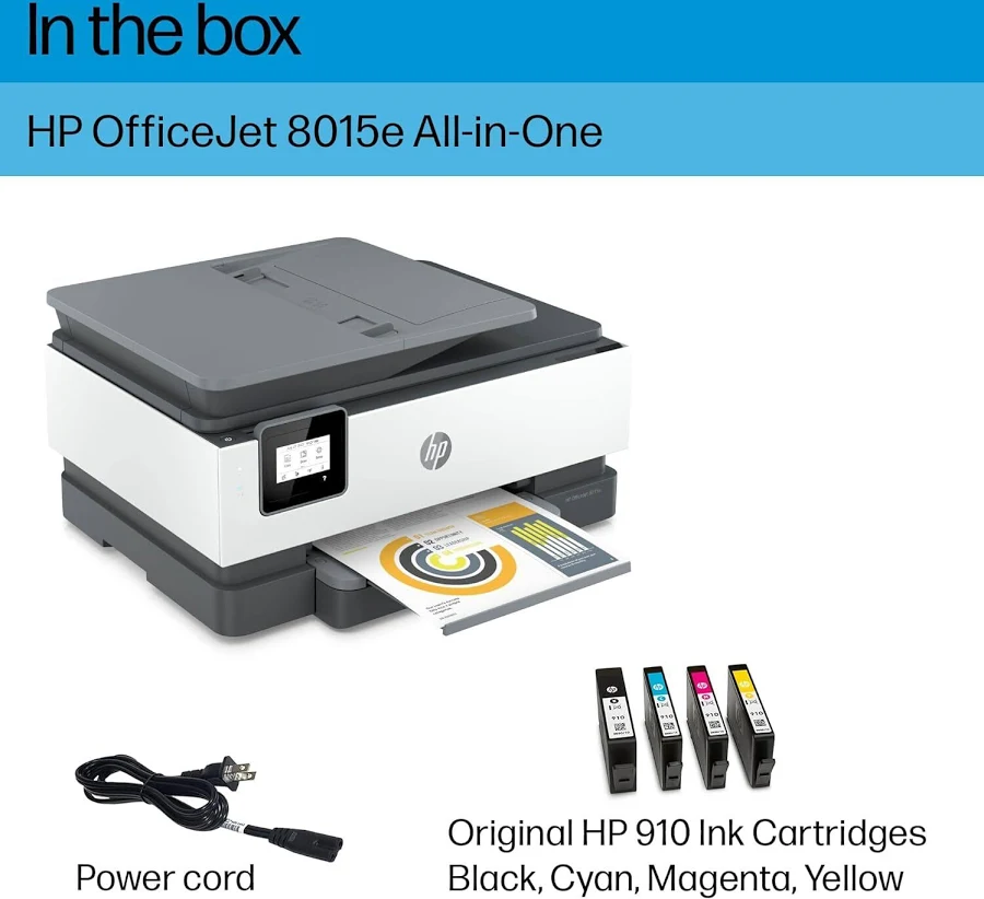 HP OfficeJet 8015e All-in-One Printer with with HP+