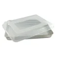 Nordic Ware Naturals 2 Piece Aluminum Bakeware Set with High Sided Half Sheet Pan and Lid