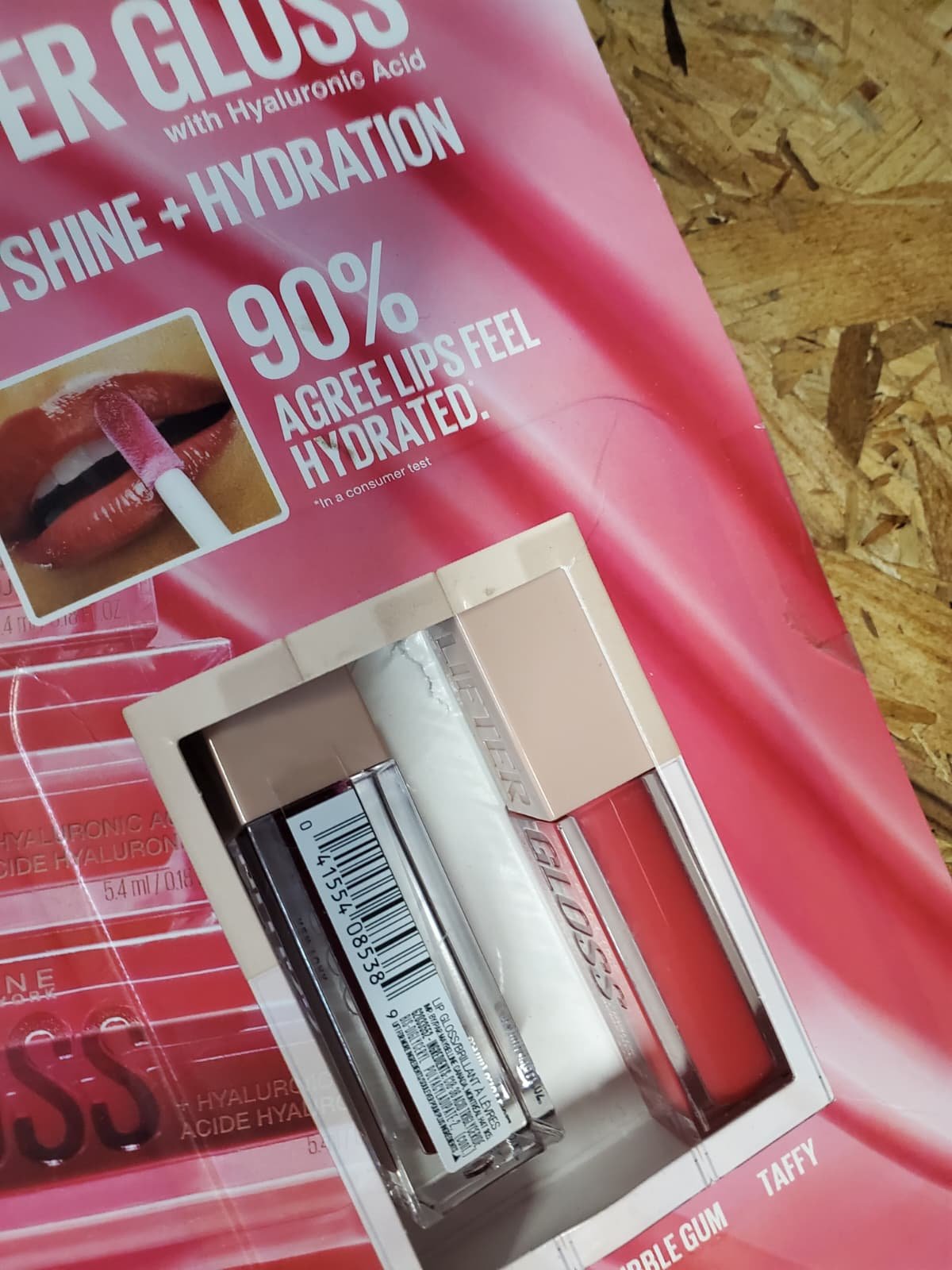 Maybelline Lifter Gloss 3 Pack - Bubble Gum, Gummy Bear & Taffy Open Box