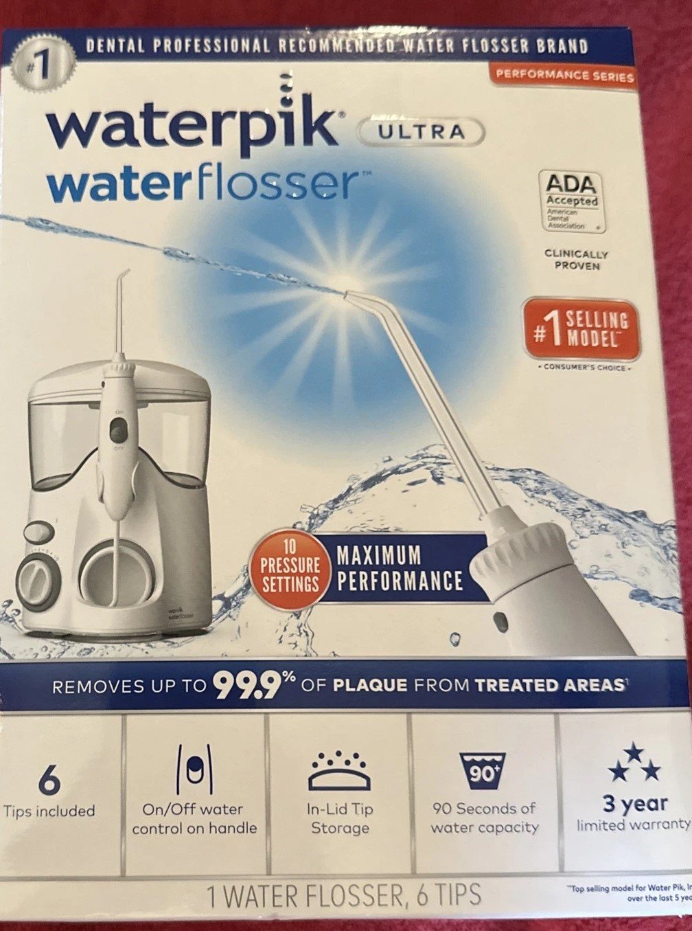 Waterpik Ultra Water Flosser, WP-100, White