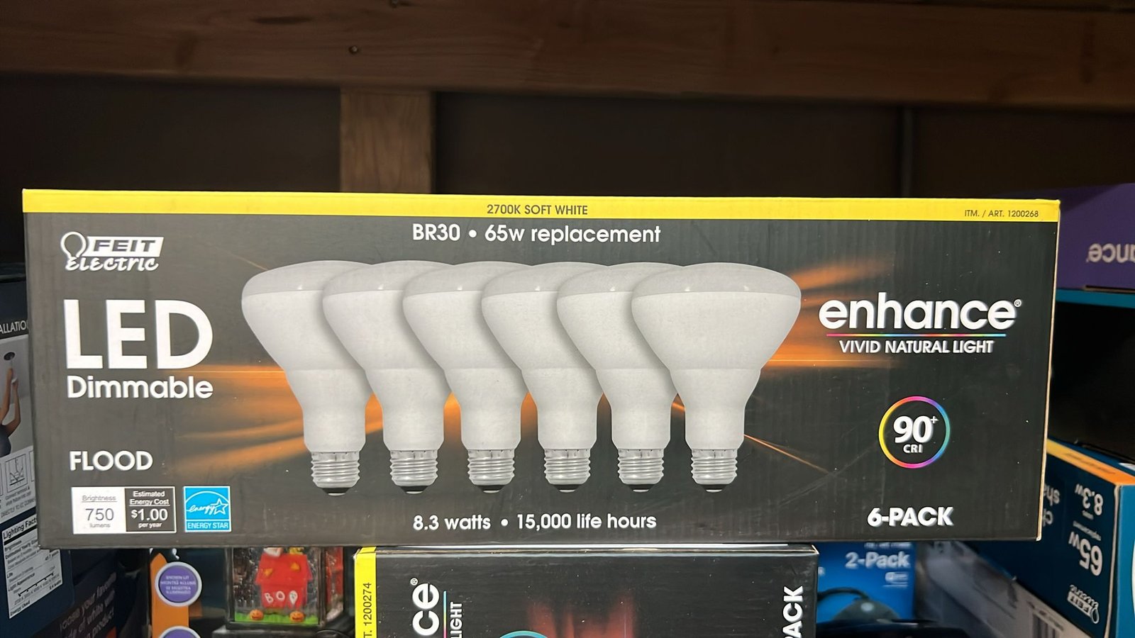 Feit Electric Led Dimmable Br30 65W Replacement 5000k Daylight 6-Pack