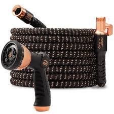 Copper Bullet by Pocket Hose, 3/4" x 50 ft Expandable Garden Hose with Thumb Spray Nozzle