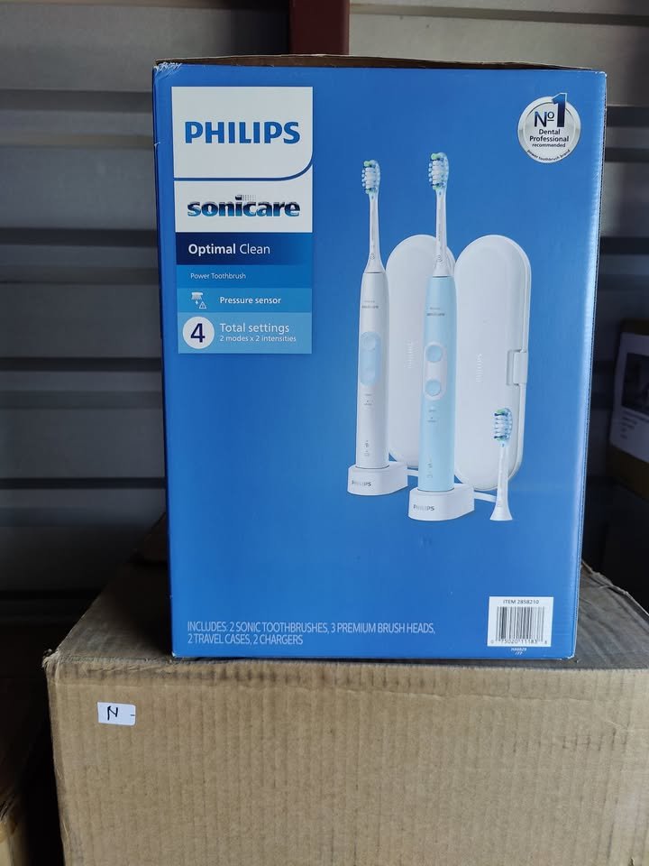 Philips Sonicare Optimal Clean Rechargeable Electric Toothbrush, 2-pack