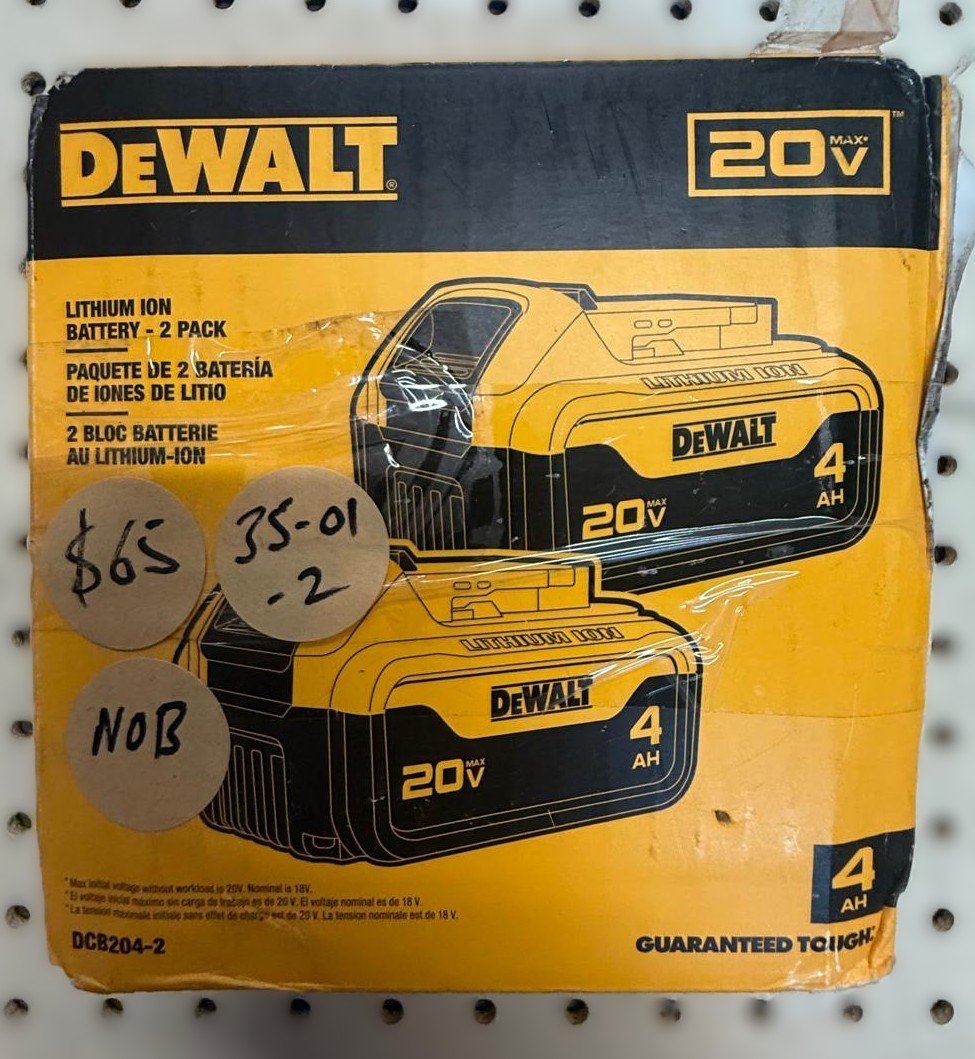 DEWALT 20V MAX 4.0Ah Battery 2-Pack (DCB204-2)