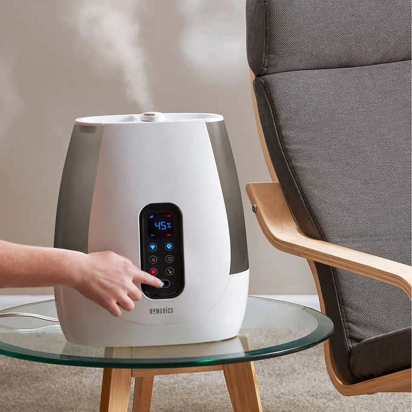 Homedics Total Comfort Ultrasonic Humidifier - White - Coverage Area 20 sq ft