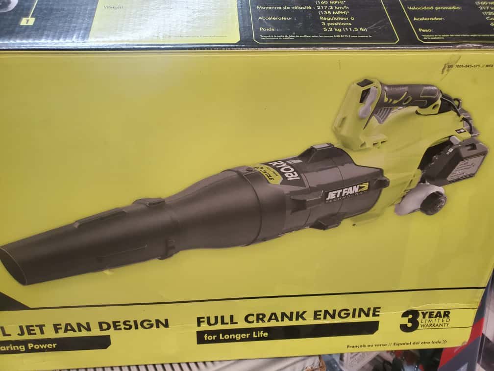 RYOBI 160 MPH 520 CFM 25cc Gas Jet Fan Leaf Blower
