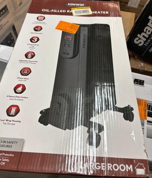 Konwin 1500-Watt Indoor Electric Oil-Filled Radiator