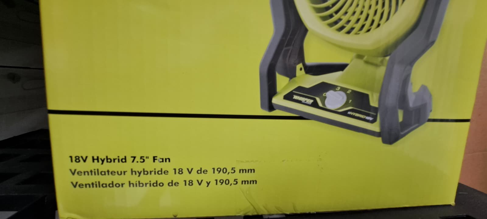 Ryobi ONE+ 18V Hybrid Whisper Series 7-1/2 in. Fan