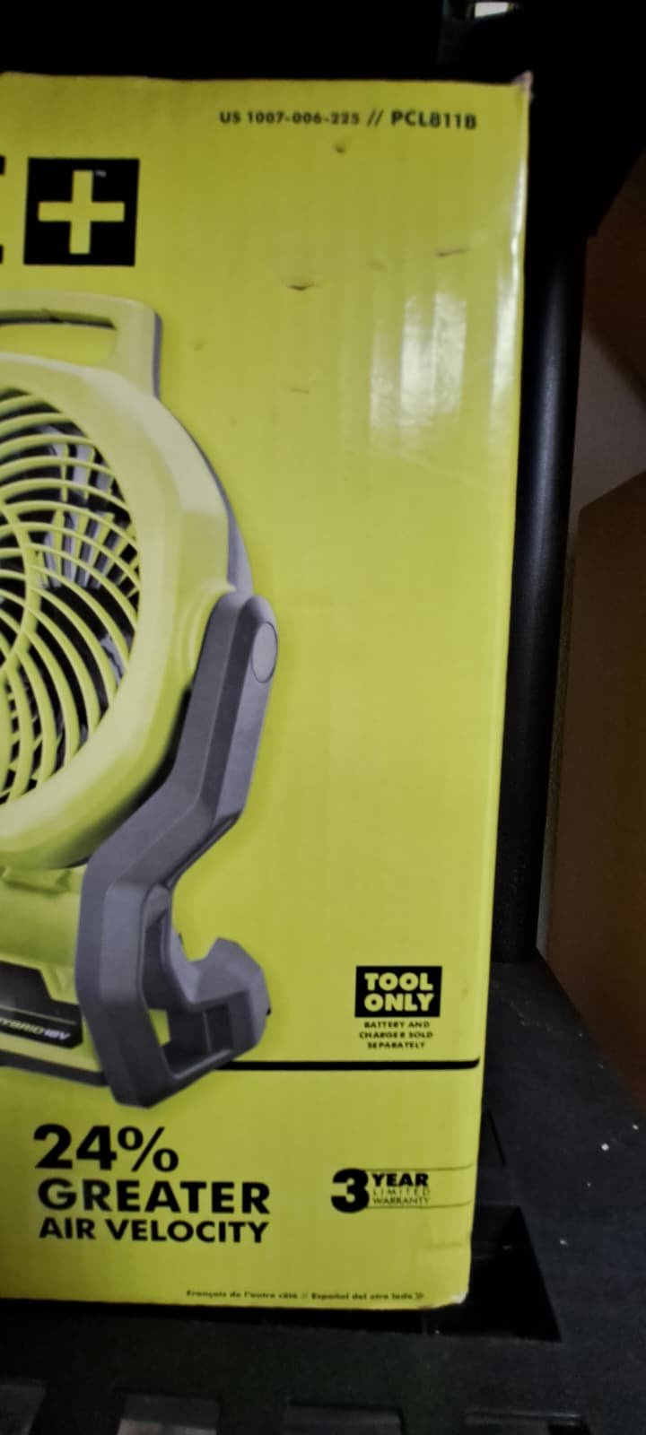 Ryobi ONE+ 18V Hybrid Whisper Series 7-1/2 in. Fan