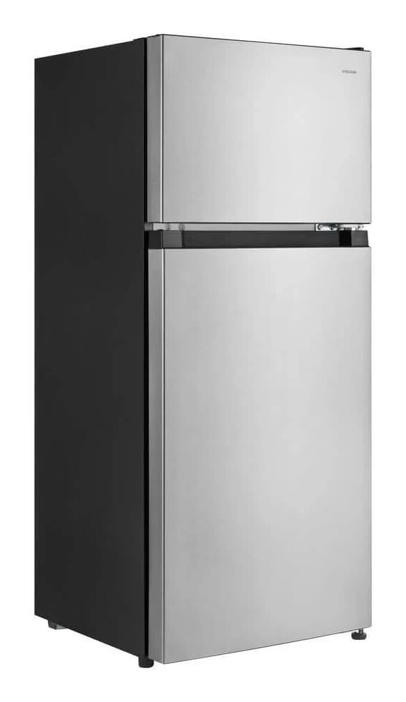 VISSANI 4.5 cu. ft. 2-Door Mini Refrigerator in Platinum Steel with Freezer HVDR45PS