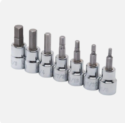 Husky 7-Piece, 38 in. Drive, Metric Hex Bit Socket Set