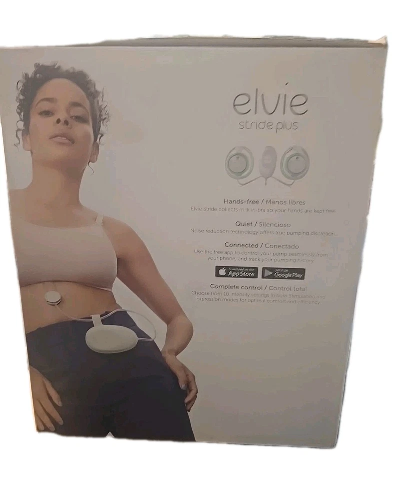 Elvie Stride Plus - Hands-Free, Hospital-Grade Electric Breast Pump with 3-in-1 Bag