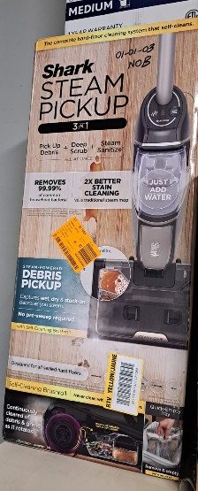 Shark SD200 3-in-1 Steam Mop - Picks Up Debris, Deep Scrubs & Sanitizes - Use on Hardwood, Laminate, Tile, Stone, Marble & Vinyl