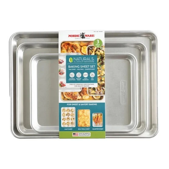 Nordic Ware Naturals 3-Piece Baking Sheet Set Sweet and Savory