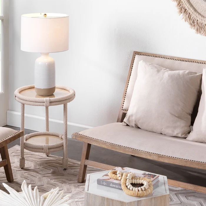 Ashwell Table Lamp - White Natural Jamie Young