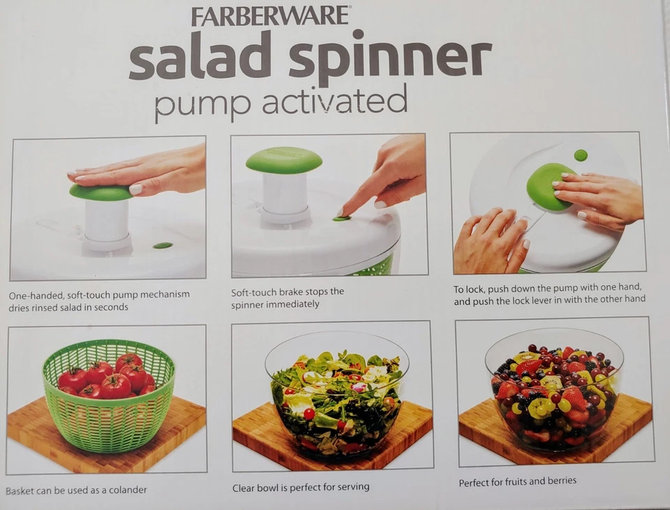 Farberware Pump Activated Salad Spinner