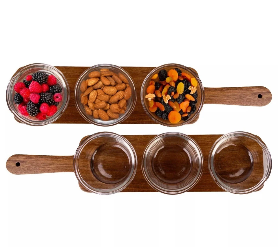 Home Essentials Table Setter Acacia Wood Serving Set, 2-pack