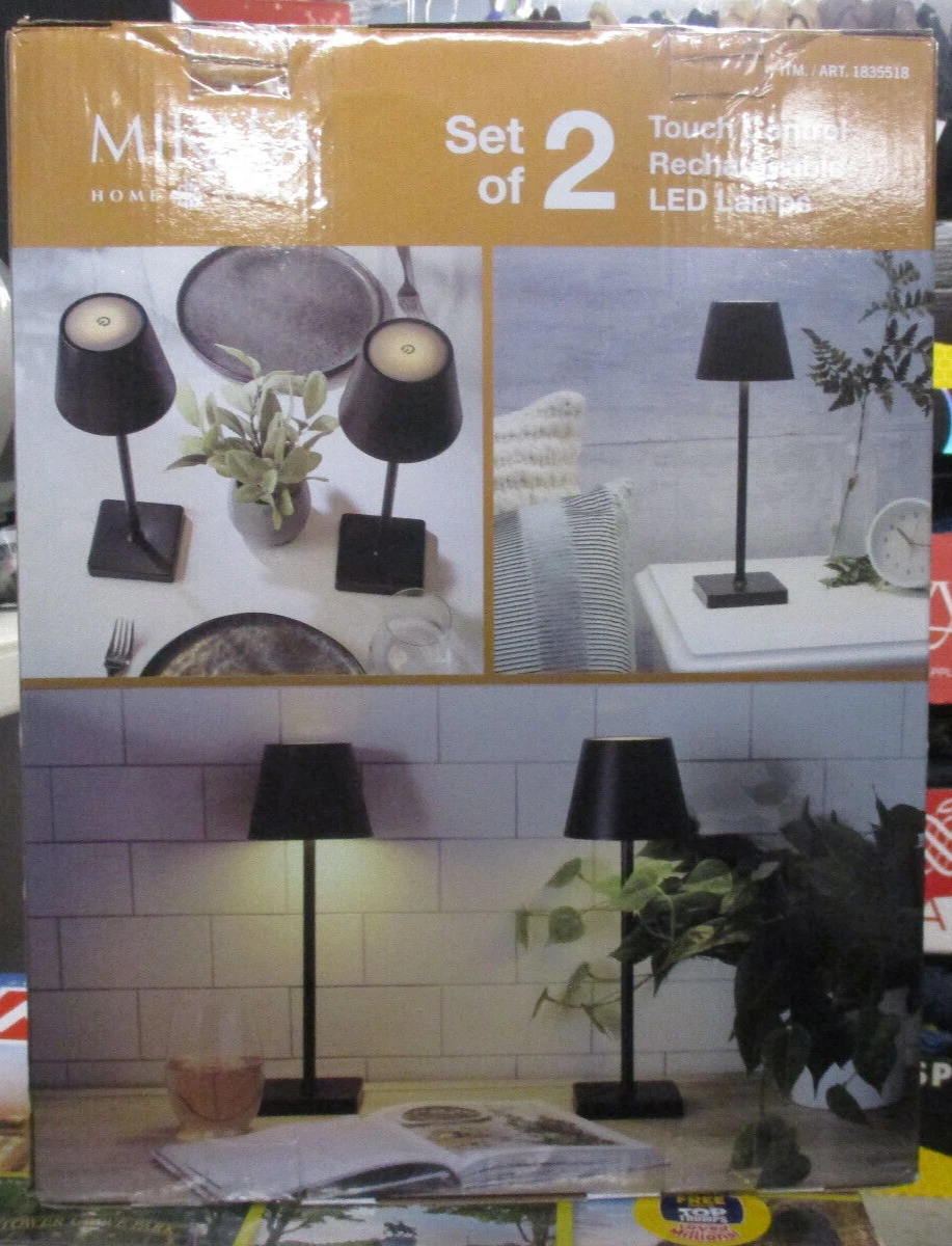 Mikasa touch control rechargeable LED lamps