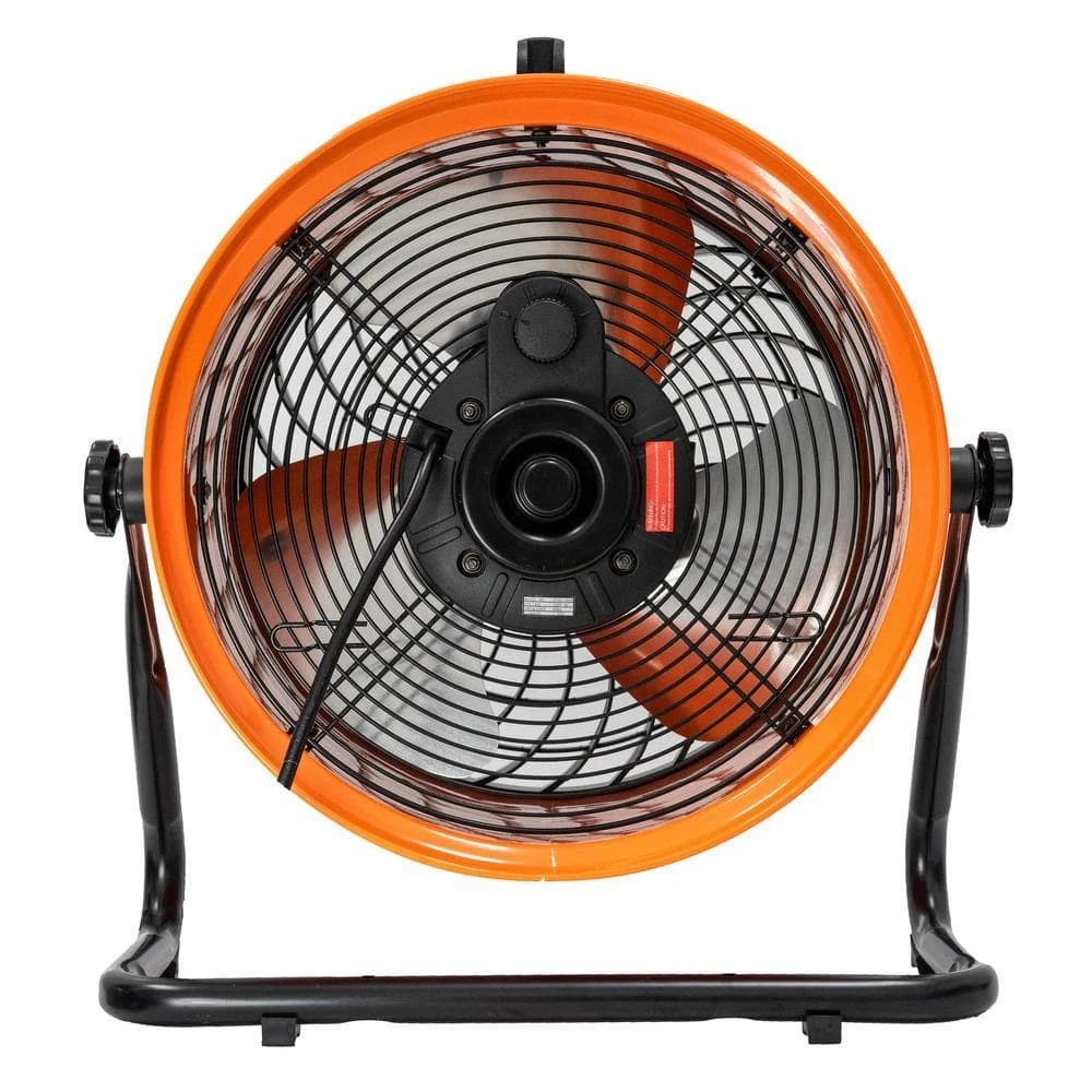 Commercial Electric 16-inch 3-Speed Drum Floor Fan in orange