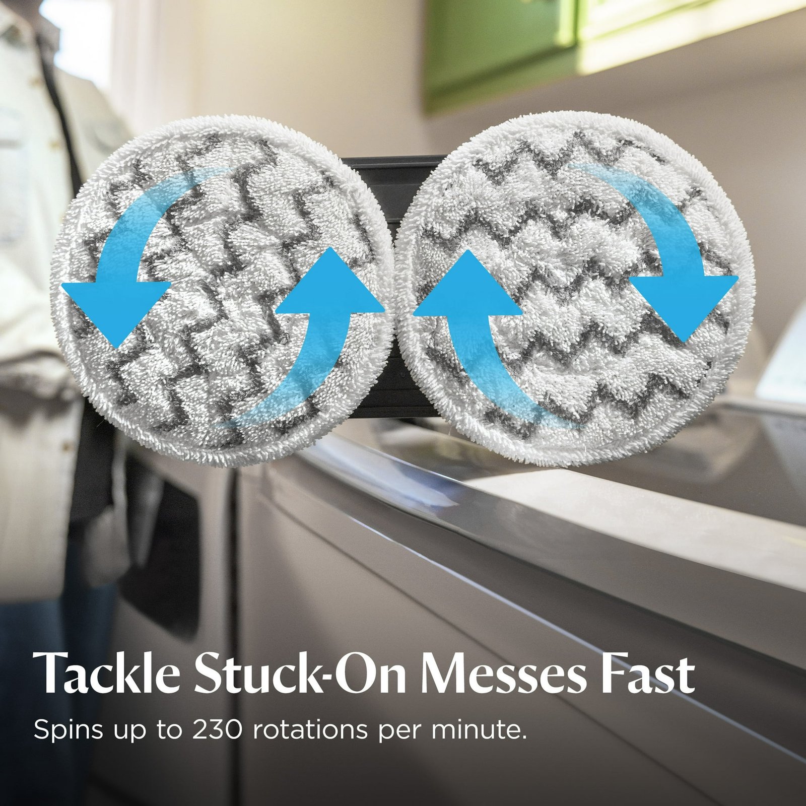 BISSELL SpinWave SmartSteam, Corded, Scrubbing and Sanitizing Mop for Hard Floors with Rotating Mop Pads and LED Display, 3712W