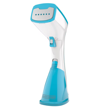 BLACK+DECKER 1000W Compact Garment Steamer with Pump Heater, Removable Water Tank, and Quick Heat-up