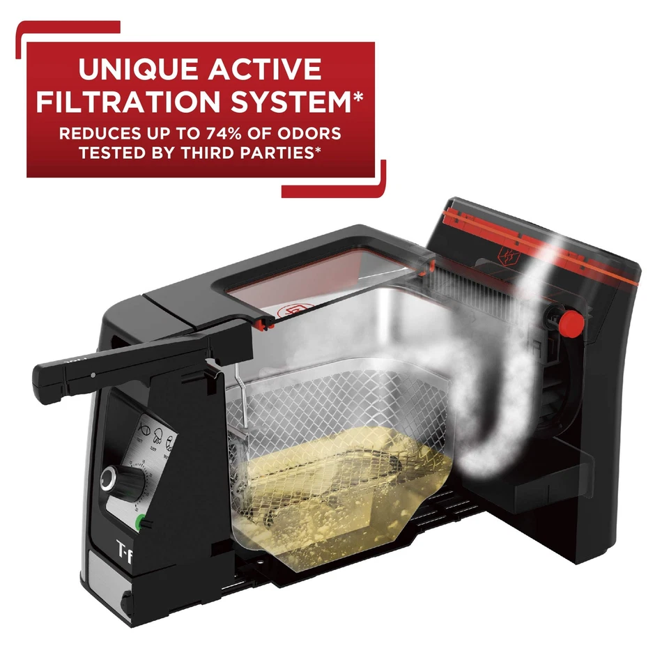 T-fal Advanced Odorless Deep Fryer With Immersion Element, 3.5 L Oil Capacity
