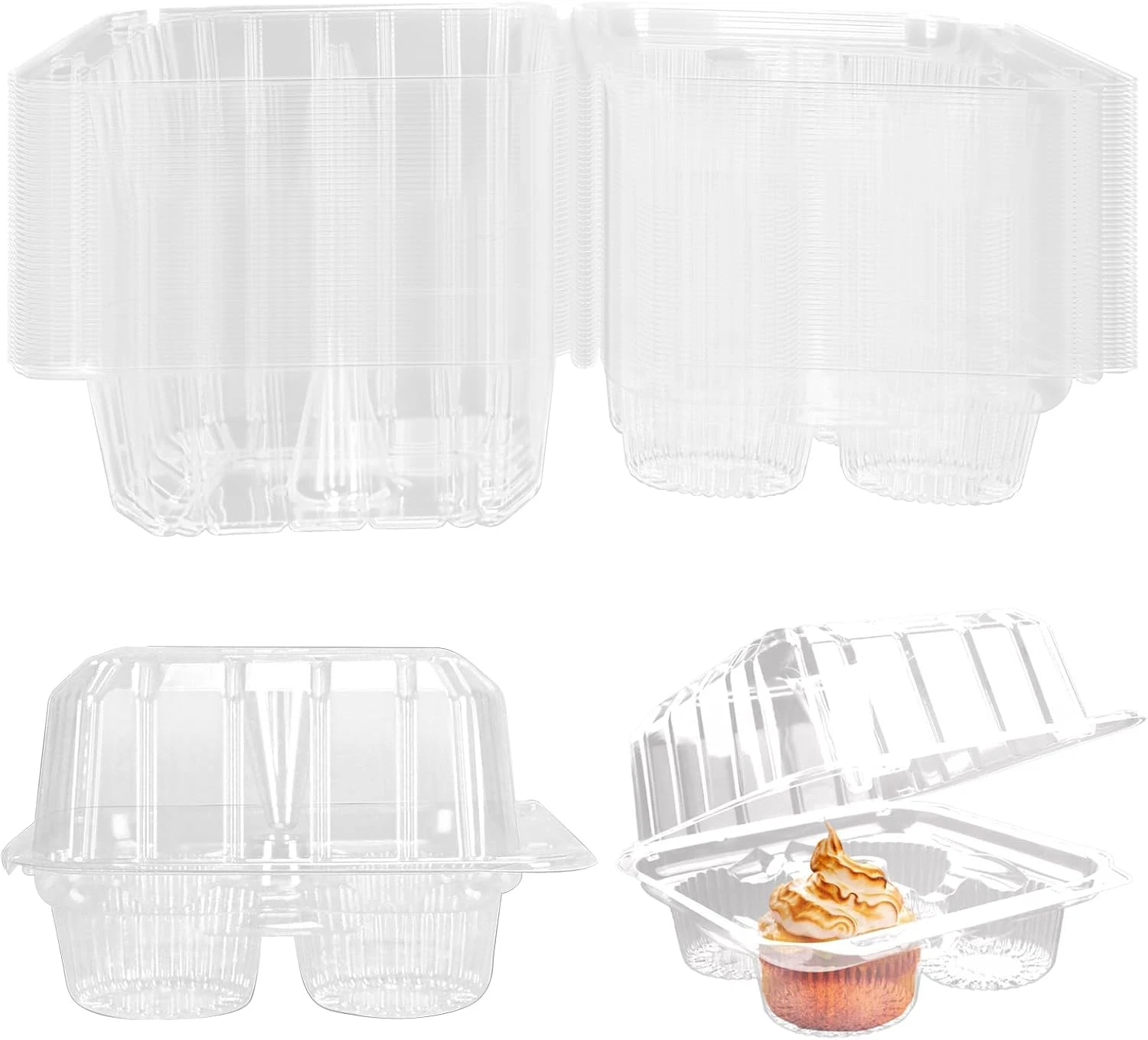 Cupcake Containers, Clear Plastic Cupcake Boxes