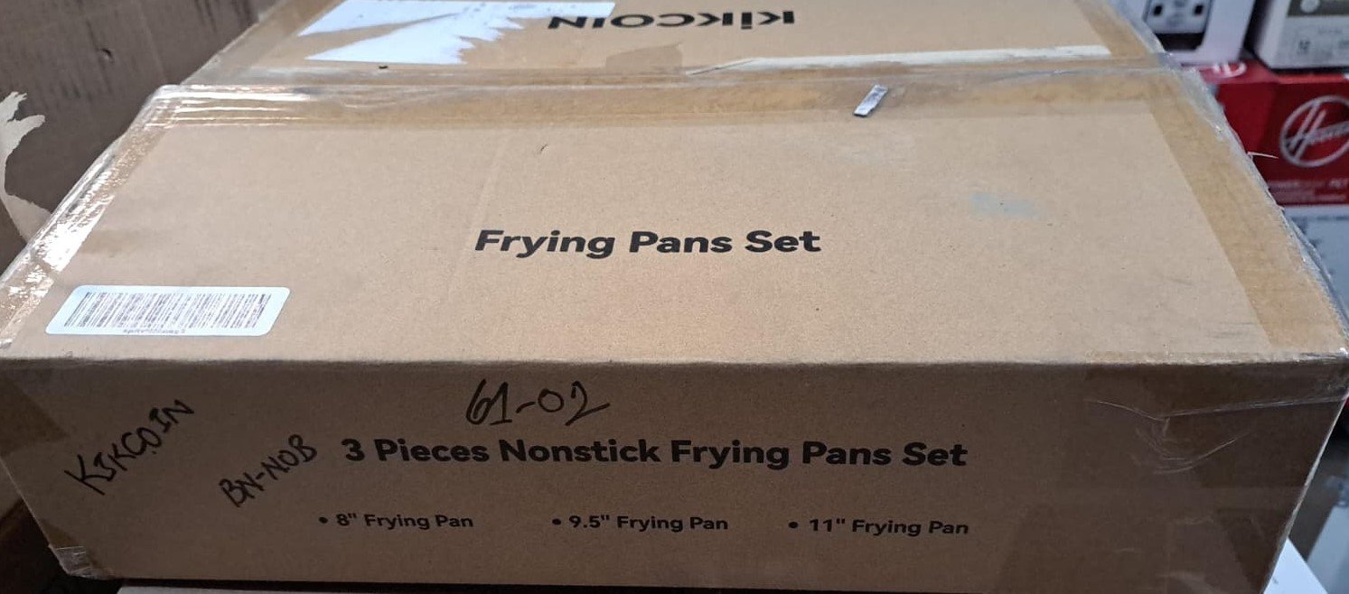 Kikcoin Non Stick Frying Pans, 3 Pack Ceramic Frying Pan