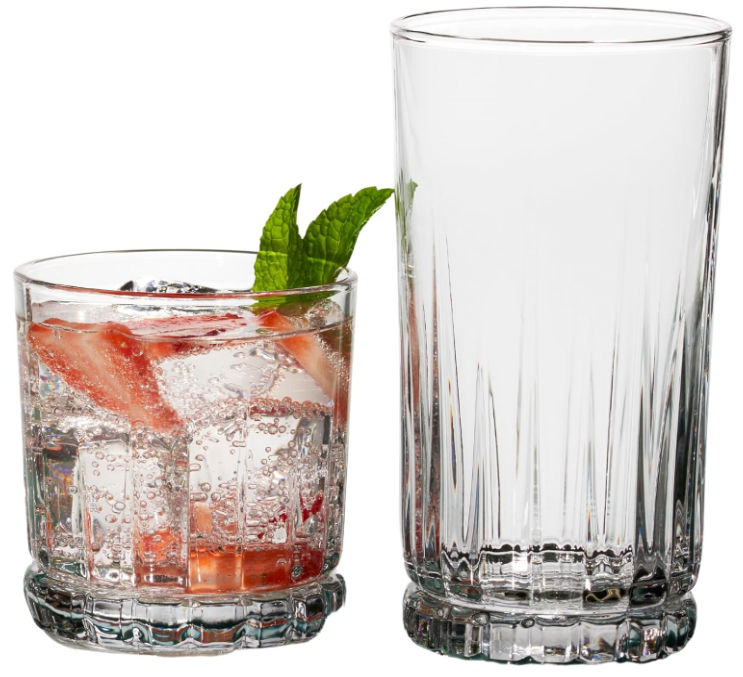 Anchor Hocking Anniston Drinking Glasses Set 16 Piece Set