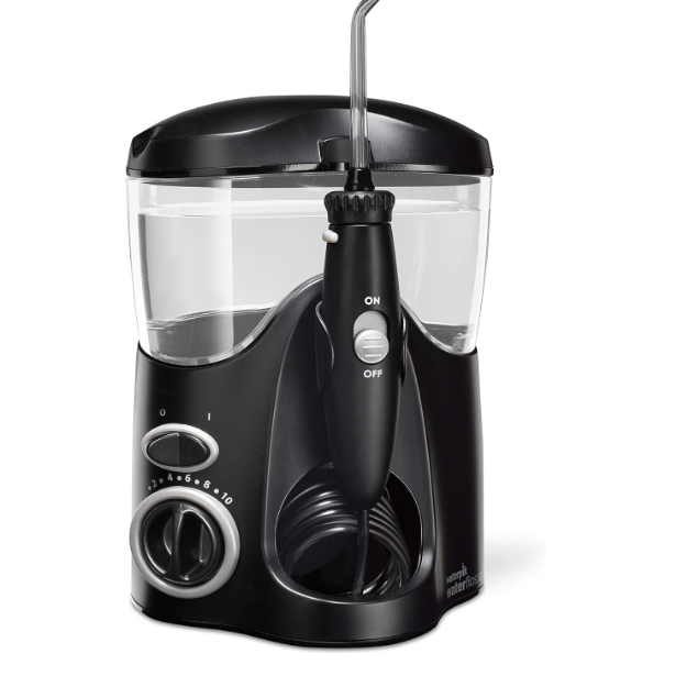 Waterpik Ultra Water Flosser, Black - 90+ Seconds of Flossing Time - 10 Pressure Settings, 360-Degree Tip Rotation - Includes Six Tips & Built-in Tip Storage