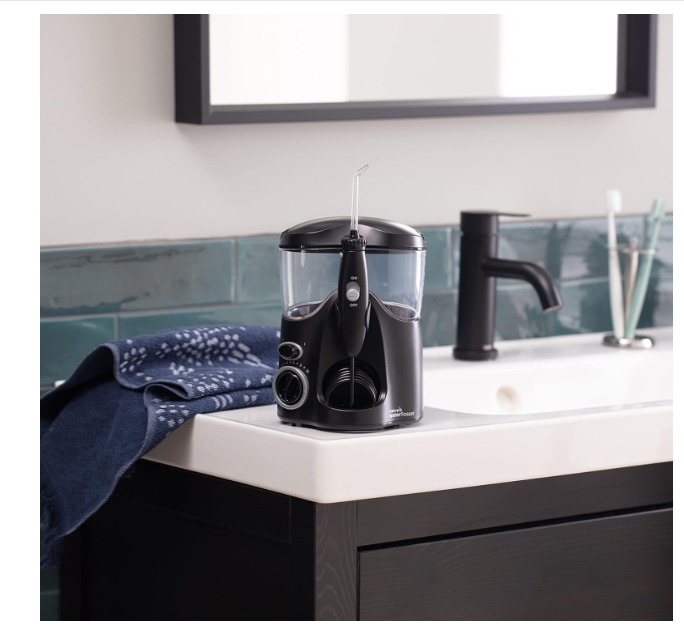 Waterpik Ultra Water Flosser, Black - 90+ Seconds of Flossing Time - 10 Pressure Settings, 360-Degree Tip Rotation - Includes Six Tips & Built-in Tip Storage